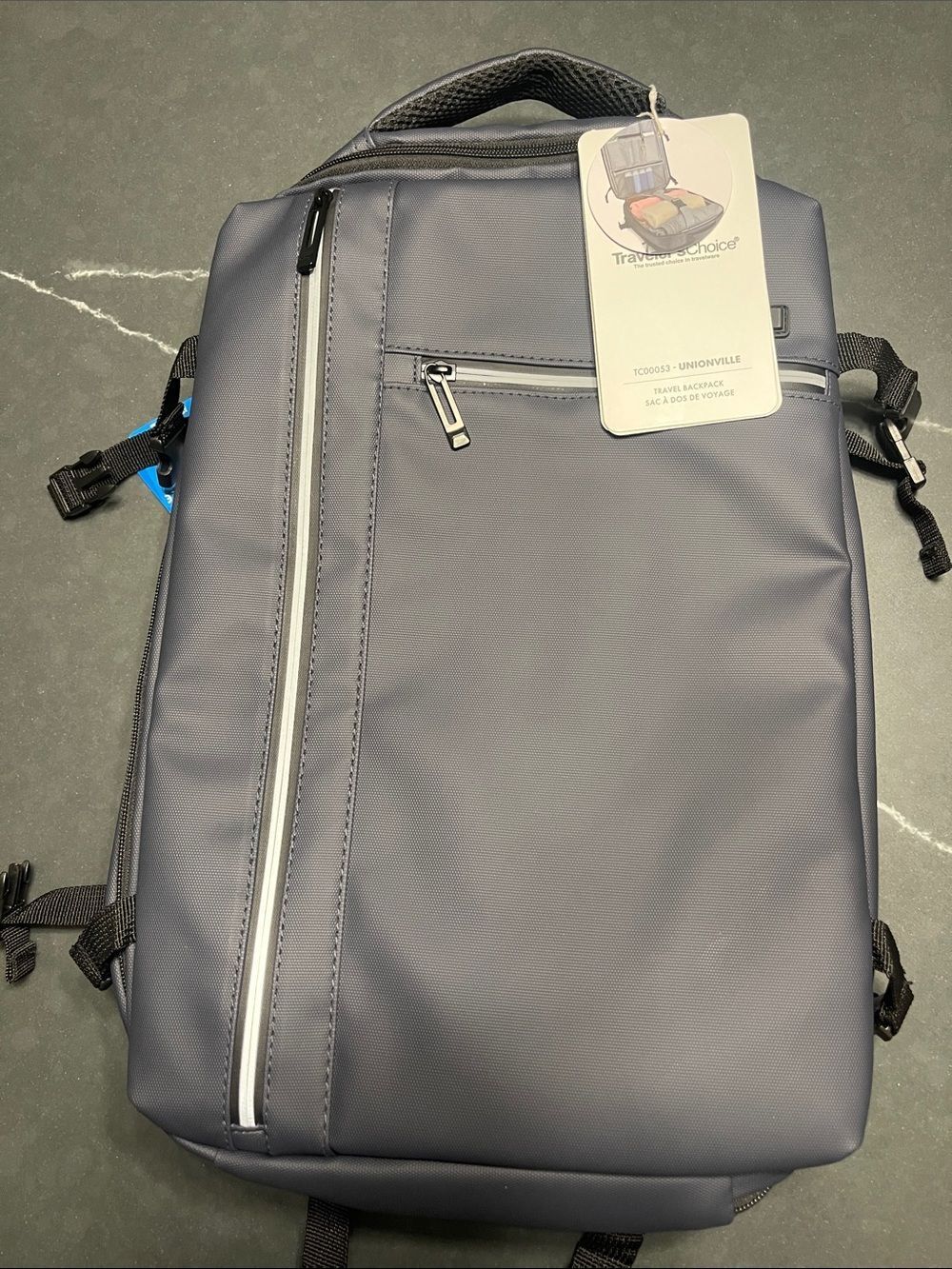 Navy Tech Backpack for Men